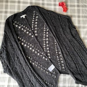 Black American Eagle Cardigan Sweater